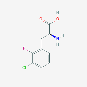 molecular formula C9H9ClFNO2 B7976263 (S)-2-Amino-3-(3-chloro-2-fluorophenyl)propanoicacid 