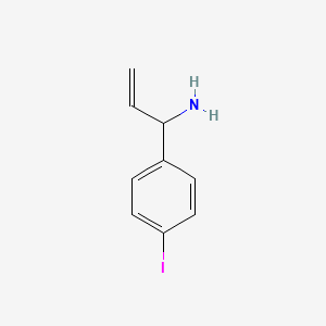 molecular formula C9H10IN B7976265 1-(4-Iodophenyl)prop-2-en-1-amine 