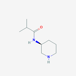 molecular formula C9H18N2O B7976277 2-methyl-N-[(3S)-piperidin-3-yl]propanamide 