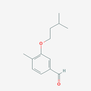 molecular formula C13H18O2 B7976301 4-Methyl-3-iso-pentoxybenzaldehyde 
