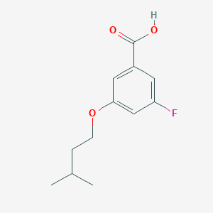 molecular formula C12H15FO3 B7976306 5-Fluoro-3-iso-pentoxybenzoic acid CAS No. 1443350-15-9