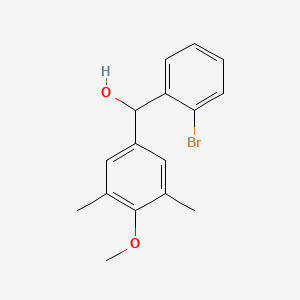 molecular formula C16H17BrO2 B7976308 (2-Bromophenyl)(4-methoxy-3,5-dimethylphenyl)methanol 