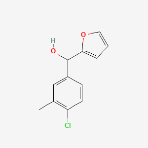 molecular formula C12H11ClO2 B7976312 4-Chloro-3-methylphenyl-(2-furyl)methanol 