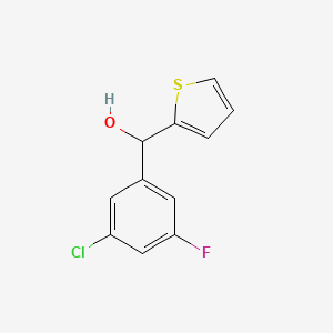 molecular formula C11H8ClFOS B7976330 3-Chloro-5-fluorophenyl-(2-thienyl)methanol 