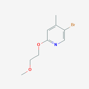 molecular formula C9H12BrNO2 B7976373 5-Bromo-2-(2-methoxyethoxy)-4-methylpyridine 