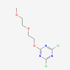 molecular formula C8H11Cl2N3O3 B7976379 2,4-Dichloro-6-[2-(2-methoxyethoxy)ethoxy]-1,3,5-triazine CAS No. 398118-10-0