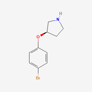 molecular formula C10H12BrNO B7976432 (R)-3-(4-Bromo-phenoxy)-pyrrolidine 