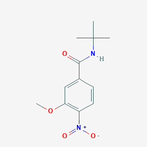 molecular formula C12H16N2O4 B7976433 N-tert-butyl-3-methoxy-4-nitrobenzamide 