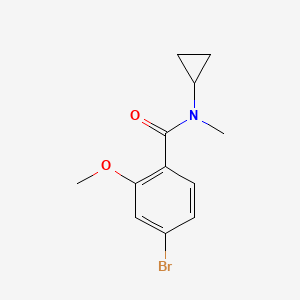 molecular formula C12H14BrNO2 B7976439 4-Bromo-N-cyclopropyl-2-methoxy-N-methylbenzamide 