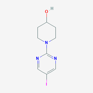 molecular formula C9H12IN3O B7976451 1-(5-Iodo-pyrimidin-2-yl)-4-piperidinol 