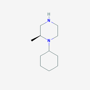 molecular formula C11H22N2 B7976454 (S)-1-Cyclohexyl-2-methyl-piperazine 