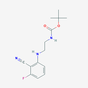 molecular formula C14H18FN3O2 B7976549 tert-butyl N-[2-(2-cyano-3-fluoroanilino)ethyl]carbamate 