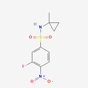 3-Fluoro-N-(1-methylcyclopropyl)-4-nitrobenzenesulfonamide