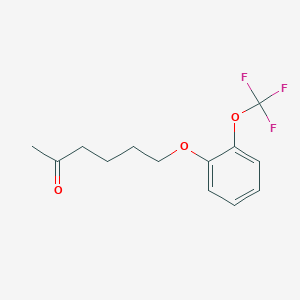molecular formula C13H15F3O3 B7976576 6-[2-(Trifluoromethoxy)phenoxy]hexan-2-one 