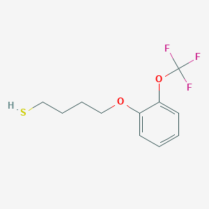 molecular formula C11H13F3O2S B7976589 4-[2-(Trifluoromethoxy)phenoxy]butane-1-thiol 