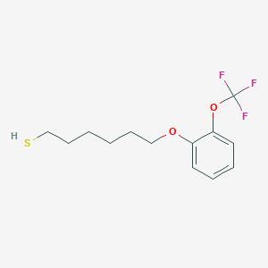 molecular formula C13H17F3O2S B7976590 6-[2-(Trifluoromethoxy)phenoxy]hexane-1-thiol 