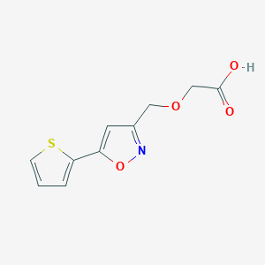 molecular formula C10H9NO4S B7976616 2-((5-(Thiophen-2-yl)isoxazol-3-yl)methoxy)acetic acid 