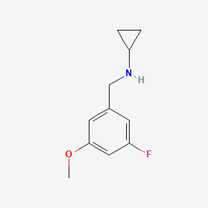 molecular formula C11H14FNO B7976630 Cyclopropyl-(3-fluoro-5-methoxybenzyl)-amine 