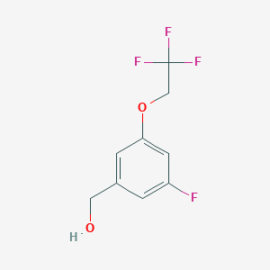molecular formula C9H8F4O2 B7976634 [3-Fluoro-5-(2,2,2-trifluoroethoxy)phenyl]methanol 