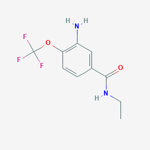 molecular formula C10H11F3N2O2 B7976649 3-Amino-N-ethyl-4-(trifluoromethoxy)benzamide 