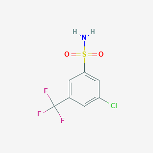 molecular formula C7H5ClF3NO2S B7976659 3-Chloro-5-(trifluoromethyl)benzenesulfonamide 