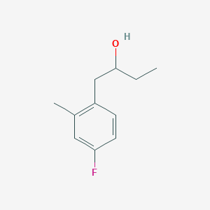 molecular formula C11H15FO B7976691 1-(4-Fluoro-2-methylphenyl)-2-butanol 