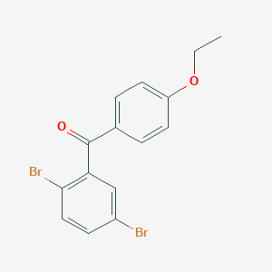 molecular formula C15H12Br2O2 B7976720 (2,5-Dibromophenyl)(4-ethoxyphenyl)methanone 