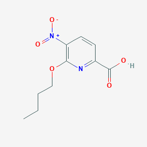 molecular formula C10H12N2O5 B7976729 6-Butoxy-5-nitropyridine-2-carboxylic acid 