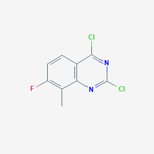 molecular formula C9H5Cl2FN2 B7976740 2,4-Dichloro-7-fluoro-8-methylquinazoline 
