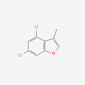 molecular formula C9H6Cl2O B7976760 4,6-Dichloro-3-methylbenzofuran 