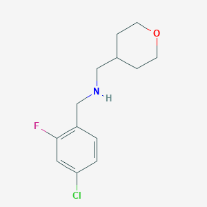 molecular formula C13H17ClFNO B7976768 N-(4-Chloro-2-fluorobenzyl)-1-(tetrahydro-2H-pyran-4-yl)methanamine 