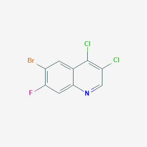 molecular formula C9H3BrCl2FN B7976769 6-Bromo-3,4-dichloro-7-fluoroquinoline 