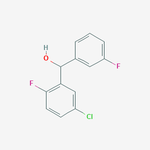 molecular formula C13H9ClF2O B7976782 (5-Chloro-2-fluorophenyl)(3-fluorophenyl)methanol 