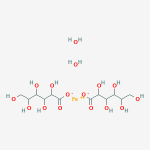 molecular formula C12H26FeO16 B079768 铁(2+);2,3,4,5,6-五羟基己酸盐;二水合物 CAS No. 12389-15-0