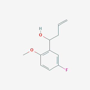 molecular formula C11H13FO2 B7976826 4-(3-Fluoro-6-methoxyphenyl)-1-buten-4-ol 