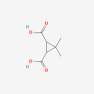 molecular formula C7H10O4 B7976832 3,3-二甲基环丙烷-1,2-二羧酸 