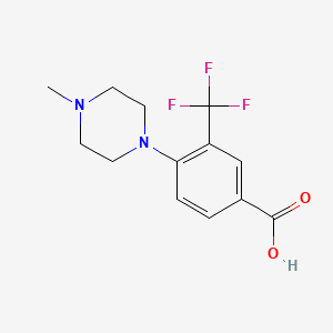 molecular formula C13H15F3N2O2 B7976835 4-(4-Methylpiperazin-1-yl)-3-(trifluoromethyl)benzoic acid 