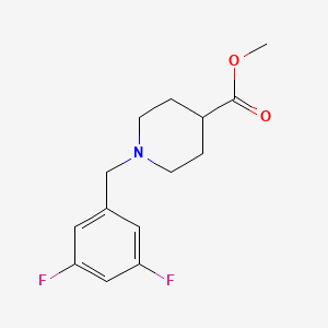 molecular formula C14H17F2NO2 B7976866 Methyl 1-[(3,5-difluorophenyl)methyl]piperidine-4-carboxylate 