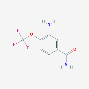 molecular formula C8H7F3N2O2 B7976896 3-Amino-4-(trifluoromethoxy)benzamide 