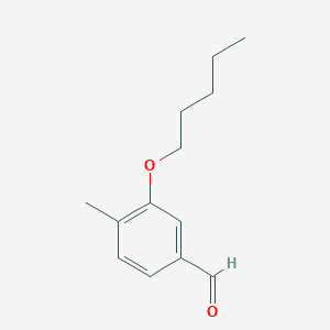 molecular formula C13H18O2 B7976904 4-Methyl-3-n-pentoxybenzaldehyde CAS No. 1443304-64-0