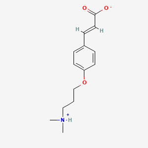 molecular formula C14H19NO3 B7976939 (E)-3-[4-[3-(dimethylazaniumyl)propoxy]phenyl]prop-2-enoate 
