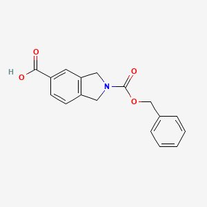 molecular formula C17H15NO4 B7976954 1,3-Dihydro-isoindole-2,5-dicarboxylic acid 2-benzyl ester 