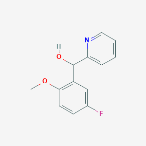 molecular formula C13H12FNO2 B7976962 3-Fluoro-6-methoxyphenyl-(2-pyridyl)methanol 