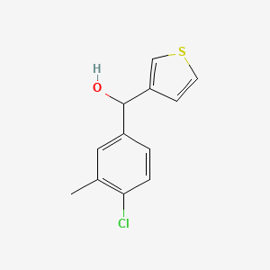 molecular formula C12H11ClOS B7976980 4-Chloro-3-methylphenyl-(3-thienyl)methanol CAS No. 1443305-79-0