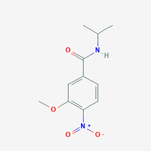 molecular formula C11H14N2O4 B7977001 3-methoxy-4-nitro-N-propan-2-ylbenzamide 
