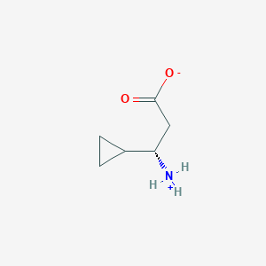 molecular formula C6H11NO2 B7977021 (3S)-3-azaniumyl-3-cyclopropylpropanoate 