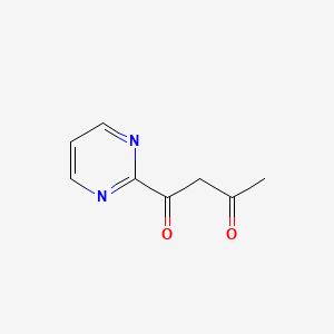 molecular formula C8H8N2O2 B7977035 1-(Pyrimidin-2-yl)butane-1,3-dione 
