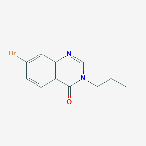 molecular formula C12H13BrN2O B7977041 7-Bromo-3-(2-methylpropyl)-3,4-dihydroquinazolin-4-one 