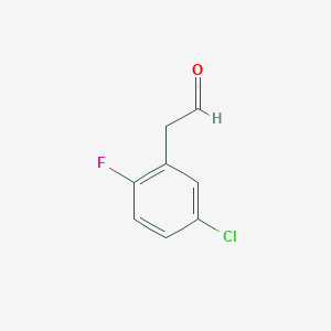 molecular formula C8H6ClFO B7977099 2-(5-Chloro-2-fluorophenyl)acetaldehyde CAS No. 1023794-81-1