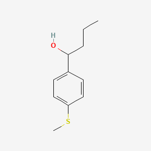 molecular formula C11H16OS B7977117 1-[4-(Methylthio)phenyl]-1-butanol 